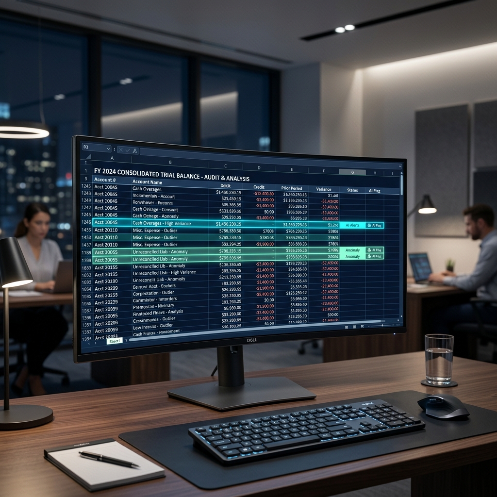 Bài 4 - Bảng Cân đối Phát sinh hàng ngàn dòng: Cách ép AI lọc đúng tài khoản bất thường